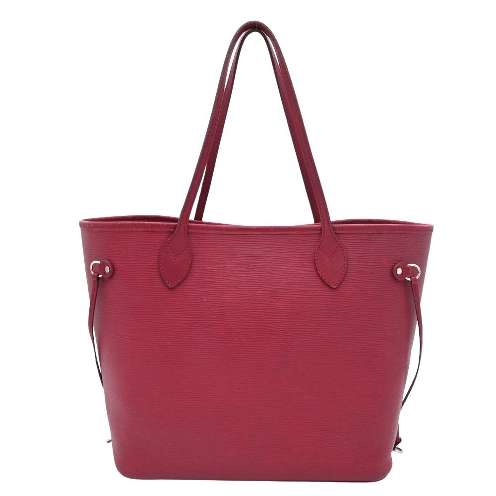 Louis Vuitton Epi Neverfull MM Burgundy Tote Bag With Zip Pouch